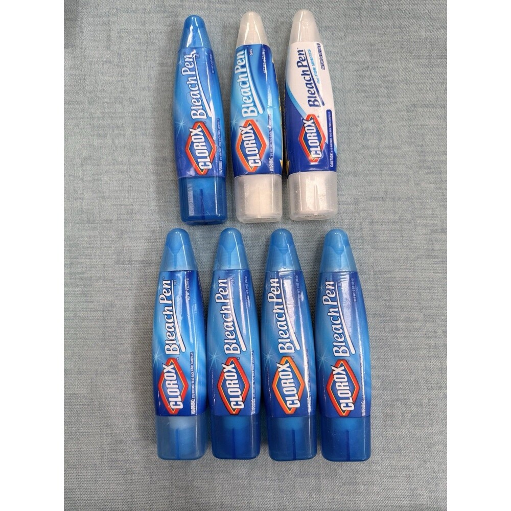 Clorox Bleach Pens Lot Of 7 Gel Laundry Bathroom Kitchen Scrub Dual Tip